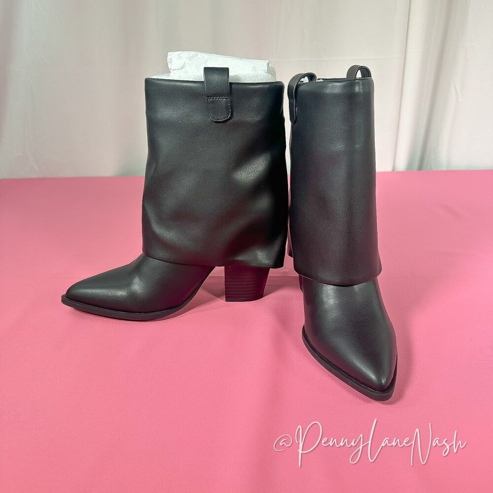 Steve Madden Lark Black Pointed Toe Ankle Booties Size 7.5M NEW - Picture 11 of 14